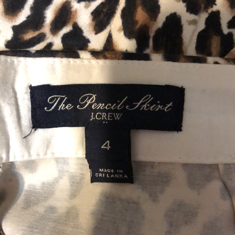 J. Crew Leopard The Pencil Skirt 4 - Picture 2 of 2